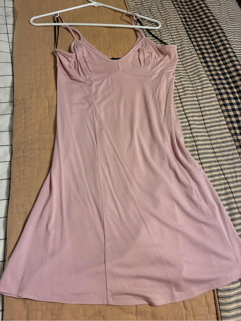 Forever 21 Blush Pink Slip Mini Dress with Thin Straps